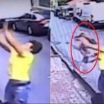 மாடியில் இருந்து தவறி விழுந்த குழந்தை… பந்து போல் கேட்ச் பிடித்து காப்பாற்றிய வாலிபர்..
